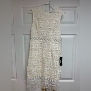 Lulus White Crochet Lace Sleeveless Dress